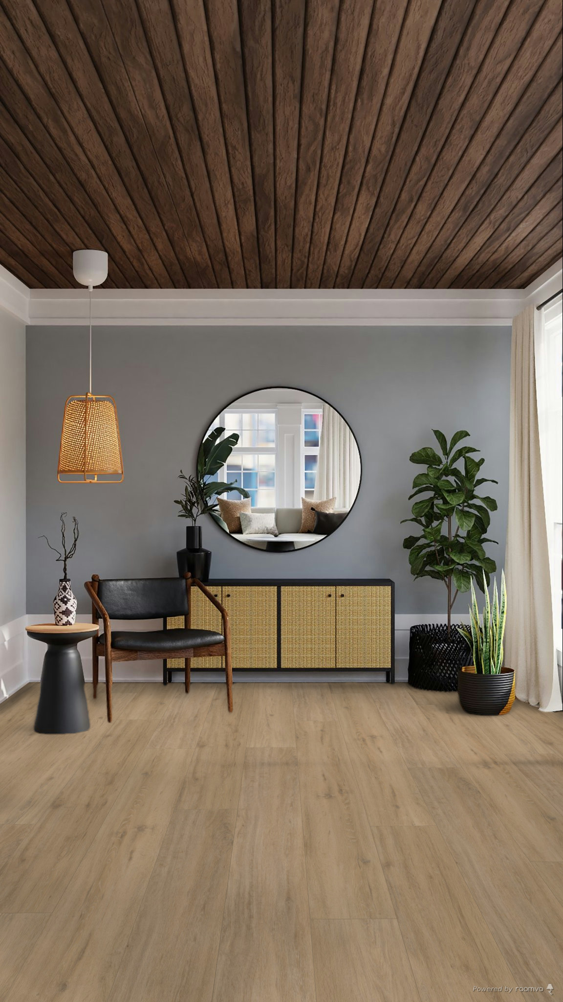 Interieurontwerp, Hardhout, Hout, Verdieping, Houten panelen