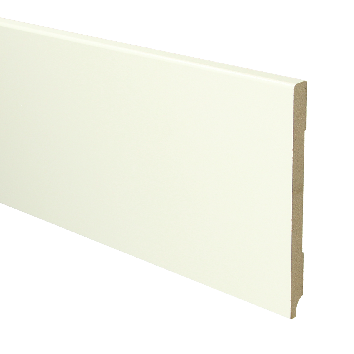 MDF Moderne Plint 150x12 RAL 9010 Zuiver Wit 16026