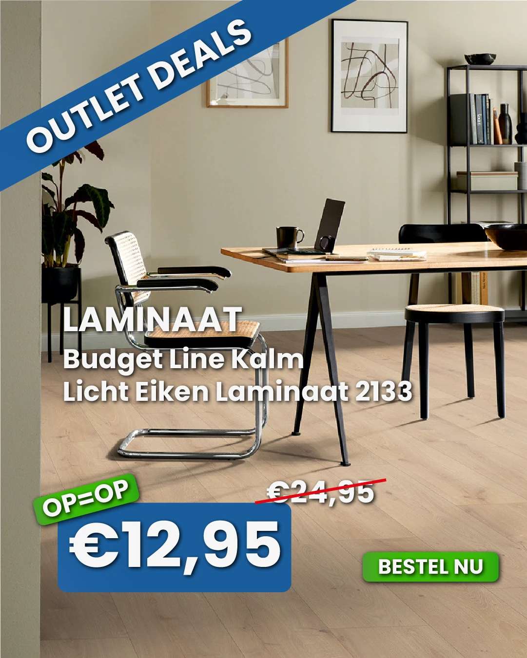 Budget Line Kalm Licht Eiken Laminaat 2133