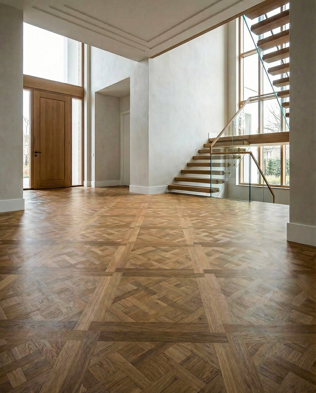 interieur, houten-vloer, parquet, trap, glas