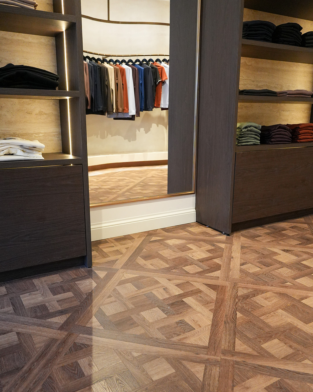 winkel, kleding, kast, rekken, vloer patroon