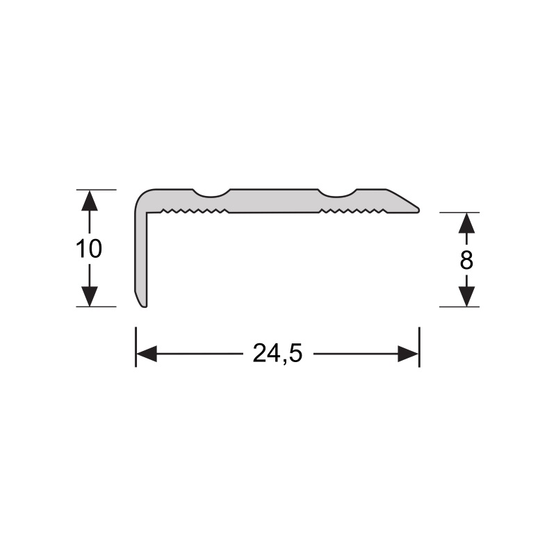 Hoeklijnprofiel 10 mm 3m Zilver 69115