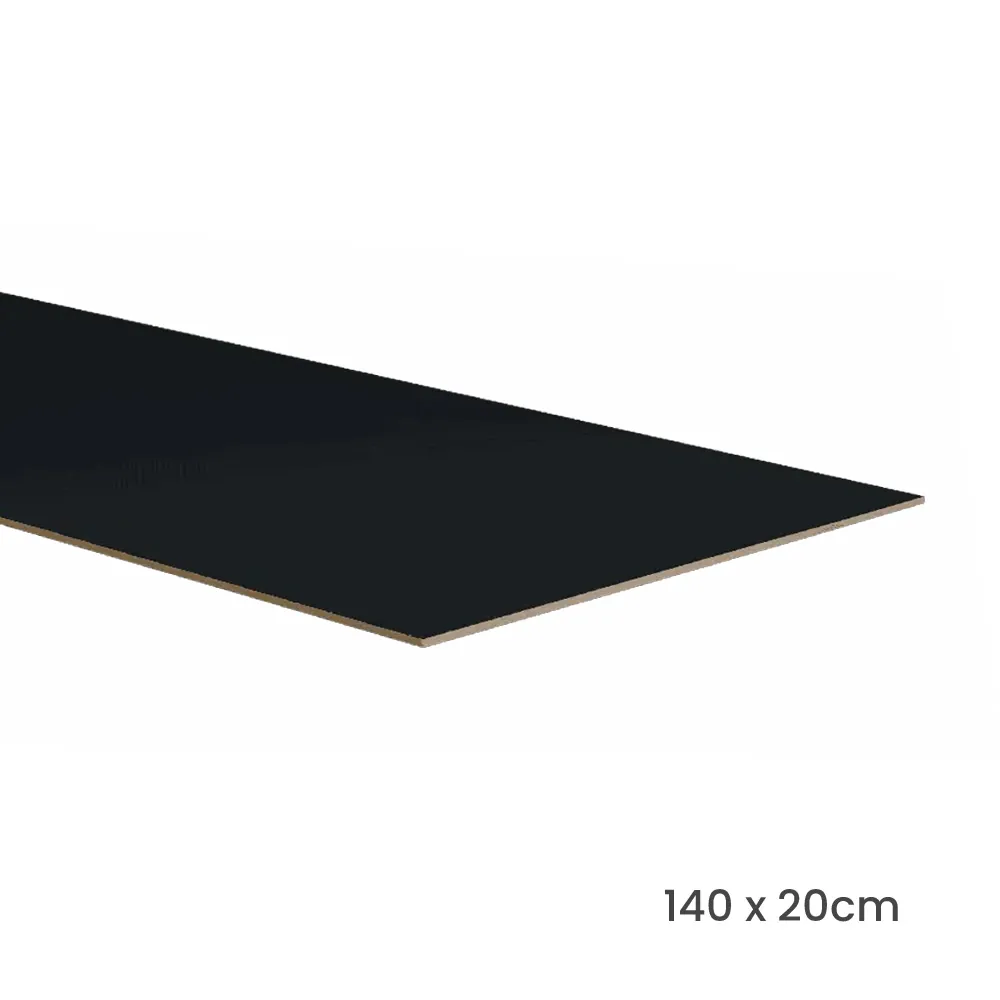 Stootbord 140 x 20 cm Zwart