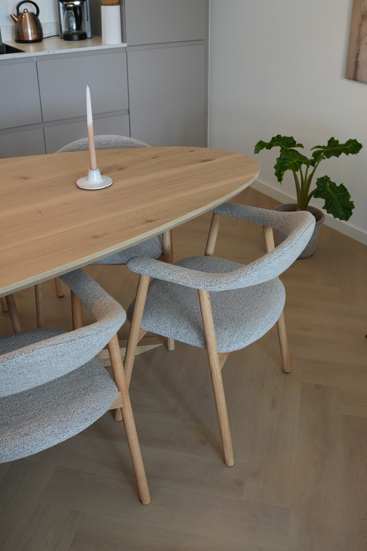 Luxury Floors Visgraat XL Hervey Bay Oak 4164HE Plak PVC Tafel, Tafelblad, Eettafel, Hout, Plant