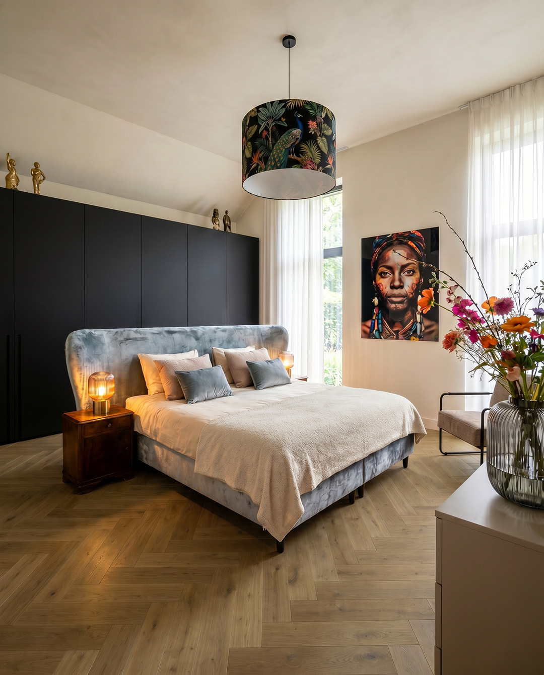 king-size bed, opslicht bed?