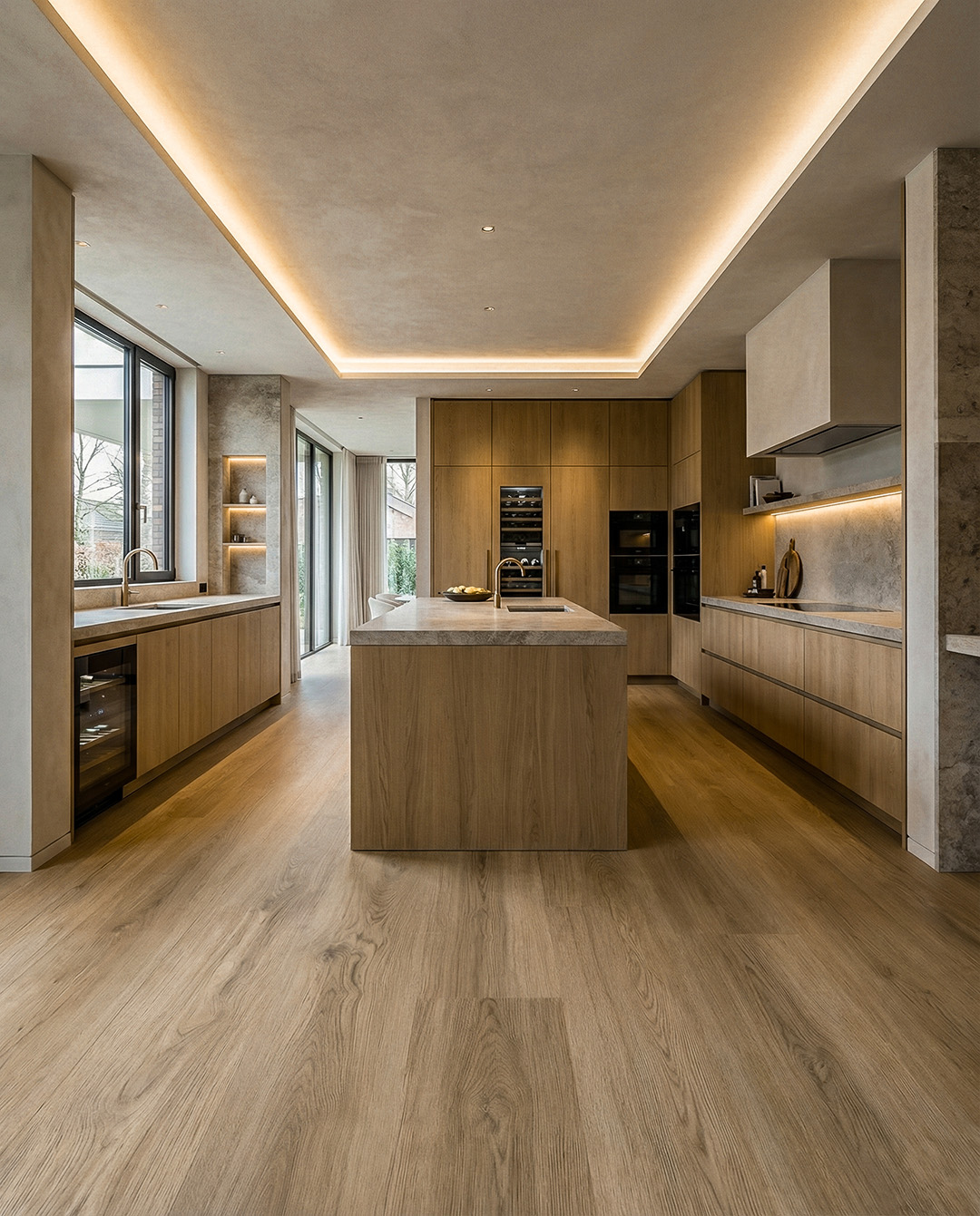 Interieurontwerp, Verdieping, Vloeren, Hout, Hardhout