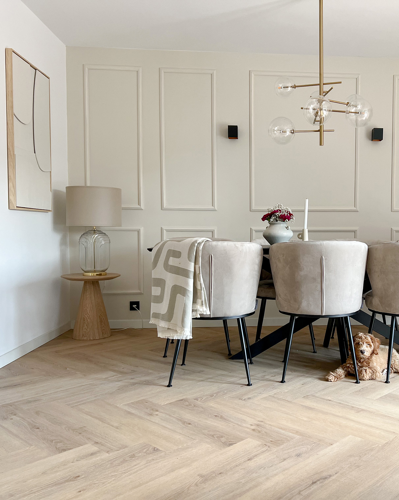Interieurontwerp, Verdieping, Eetkamer, Eettafel, Lamp