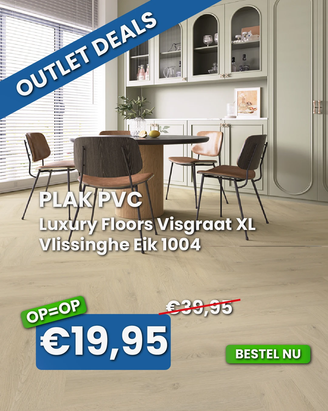 Luxury Floors Visgraat XL Vlissinghe Eik 1004  Luxury Floors Visgraat XL Vlissinghe Eik 1004