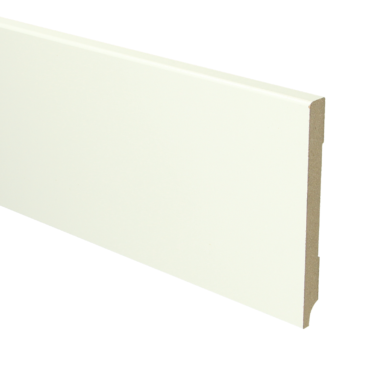 MDF Moderne Plint 120x12 RAL 9010 Zuiver Wit 16029