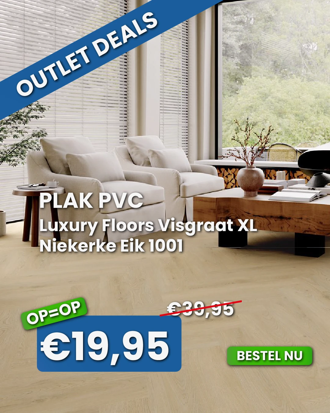 Luxury Floors Visgraat XL Niekerke Eik 1001