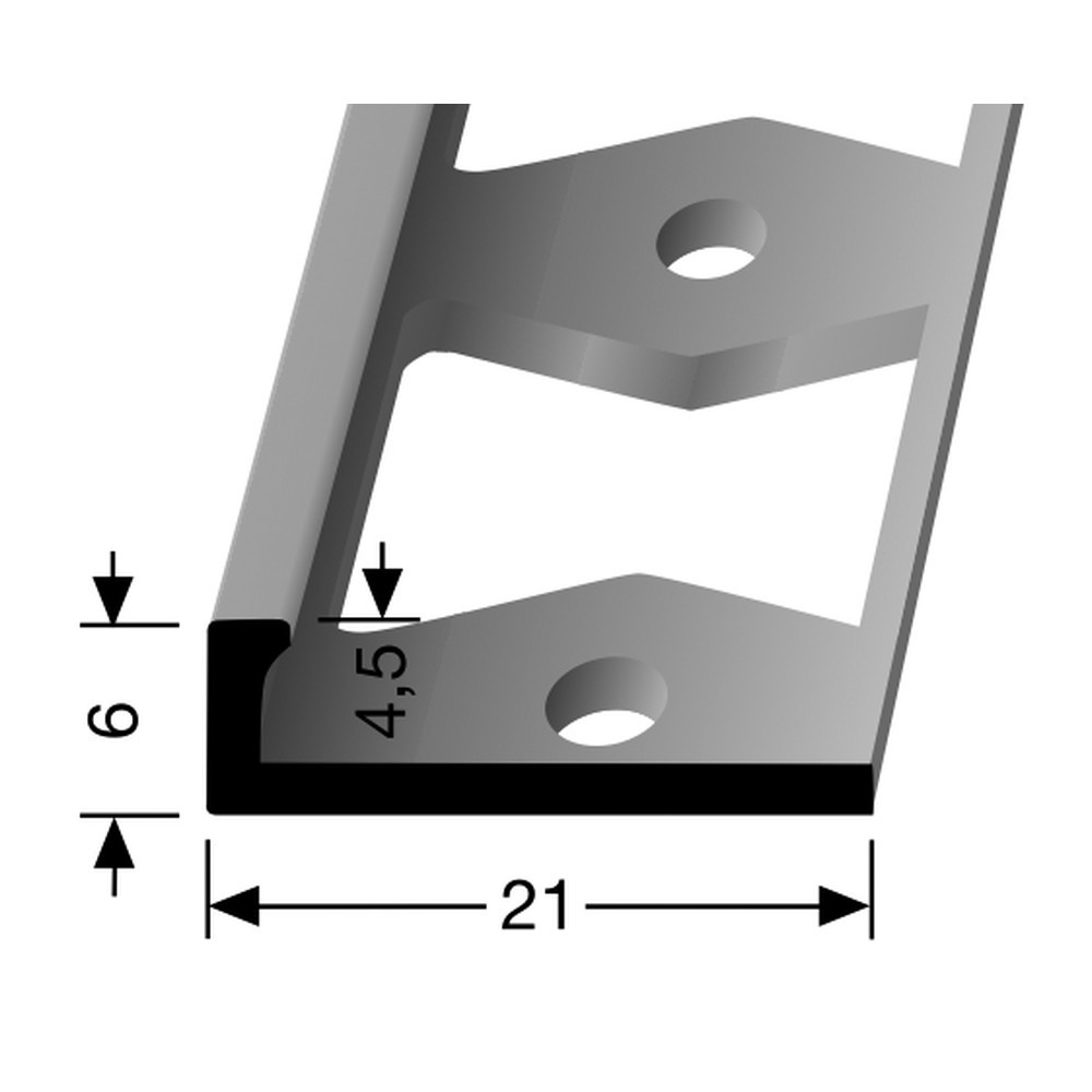 In-egaliseer Zilver tot 4,5mm PVC 