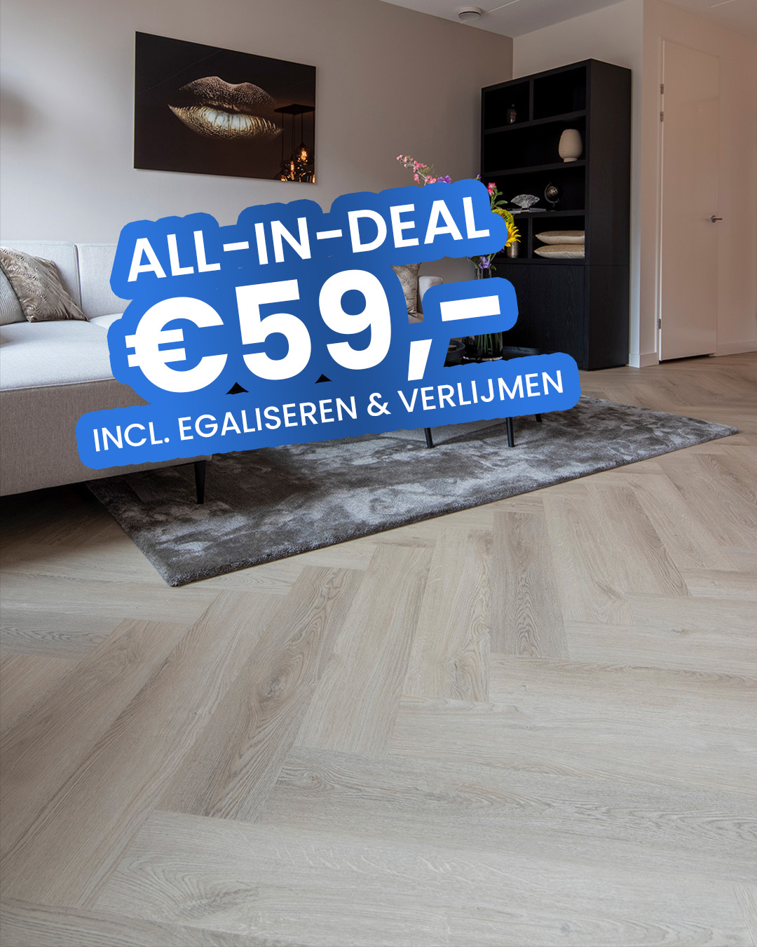 woonkamer, vloerkleed, salontafel, houten vloer, meubilair