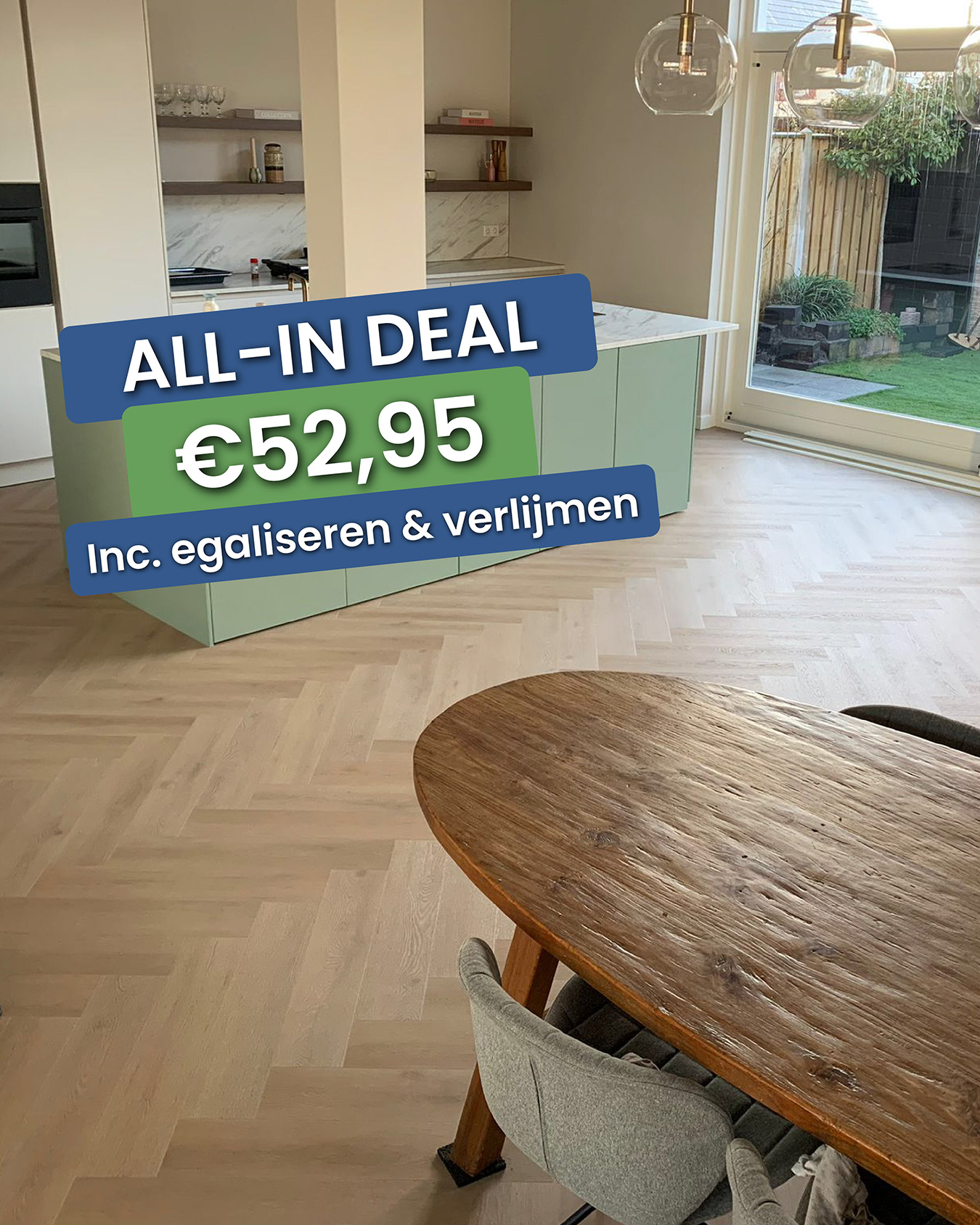 Luxury Floors Visgraat XL Rockhempton Oak 4163HE Plak PVC