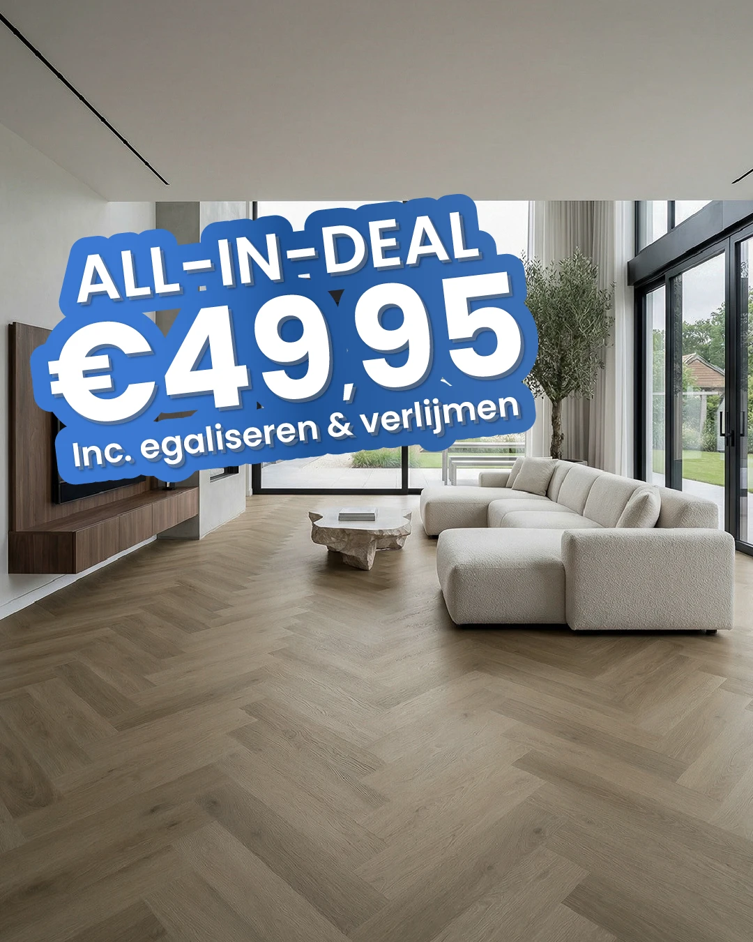Luxury Floors Visgraat XL Albury Oak 4180HE Plak PVC