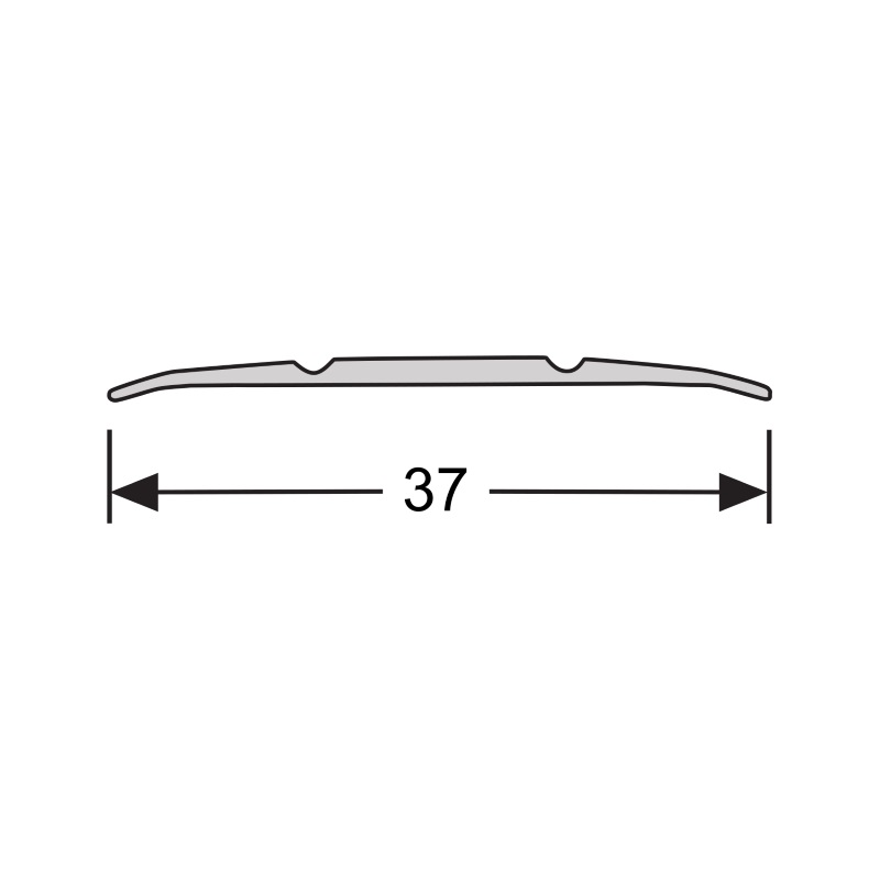 Dilatatieprofiel 37 mm 3m Aluminium Zilver Geborsteld 41358