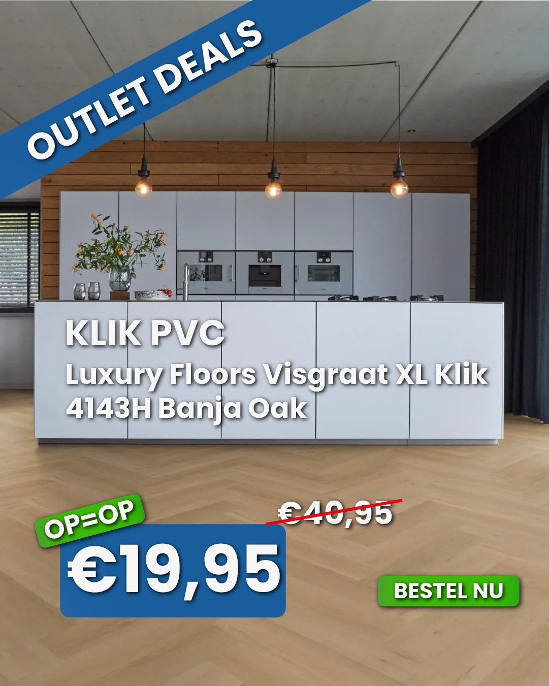 Luxury Floors Visgraat XL Klik 4143H Banja Oak
