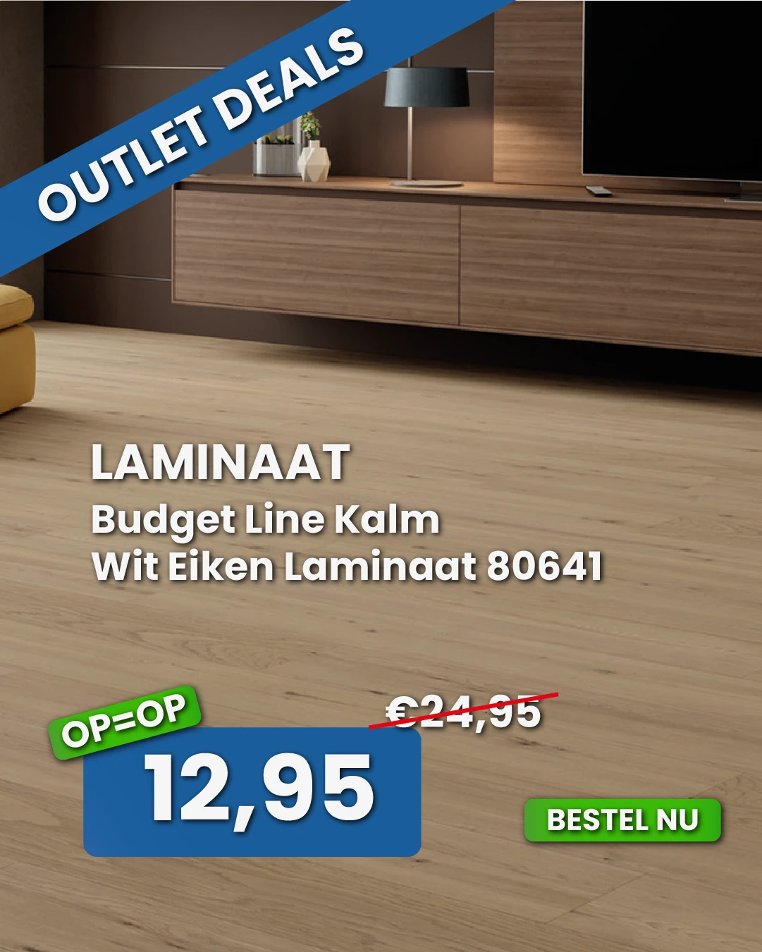 Budget Line Kalm Wit Eiken Laminaat 80641