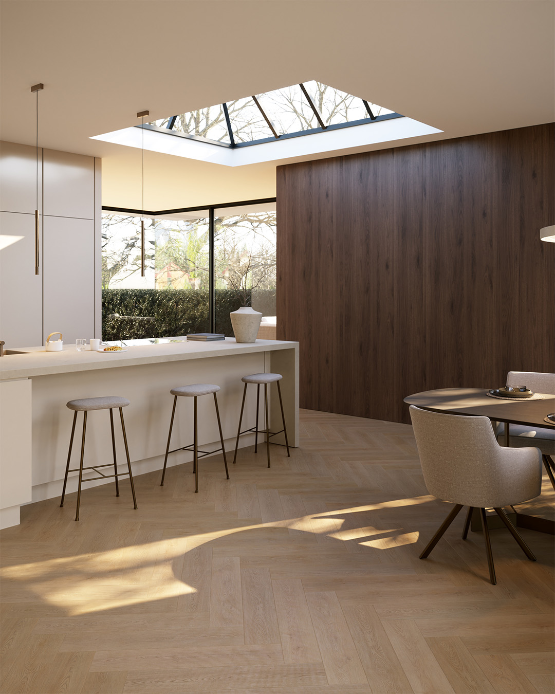 keuken, bar, tafelblad, eettafel, houtenpaneel