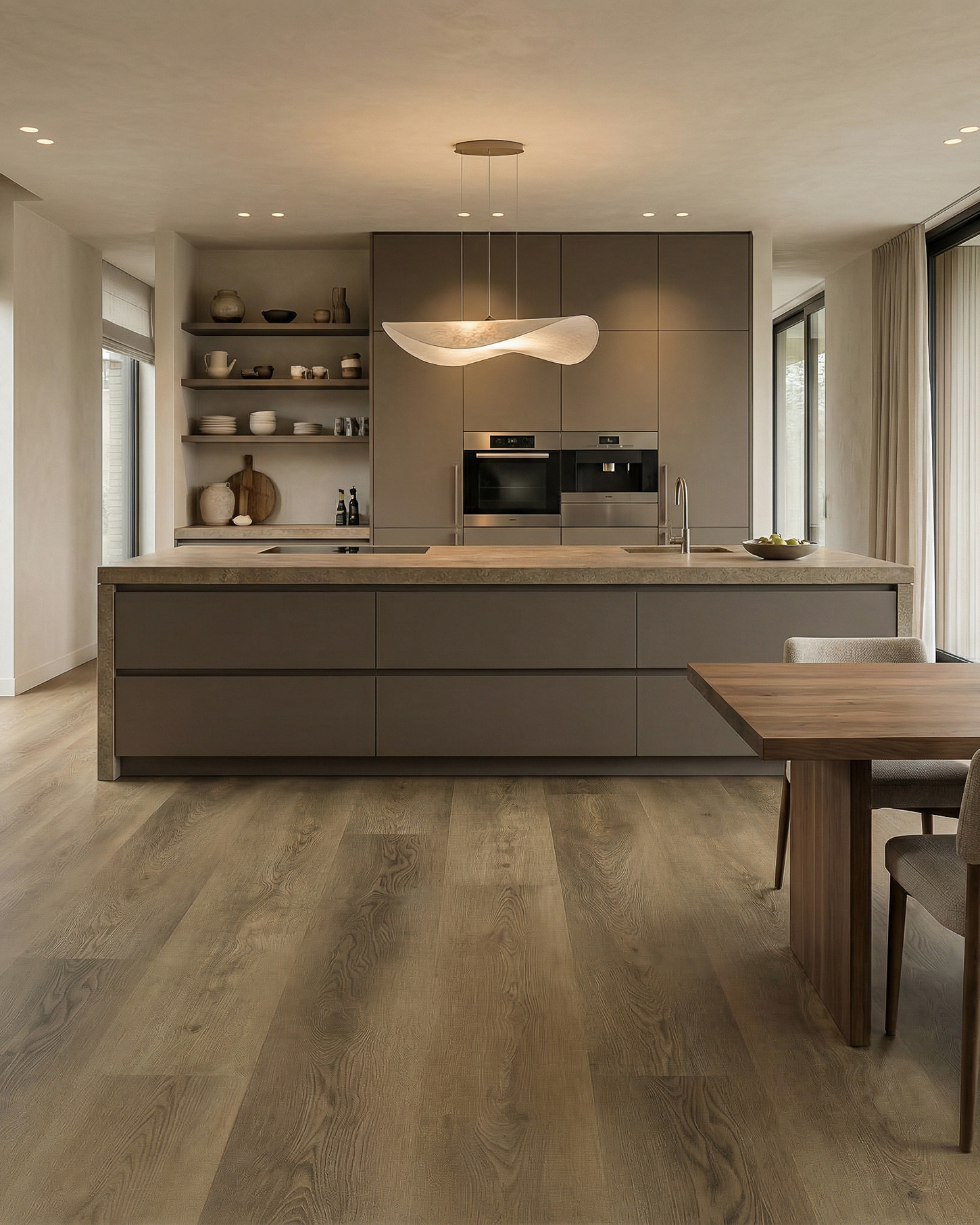 Interieurontwerp, Verdieping, Vloeren, Hout, Keuken