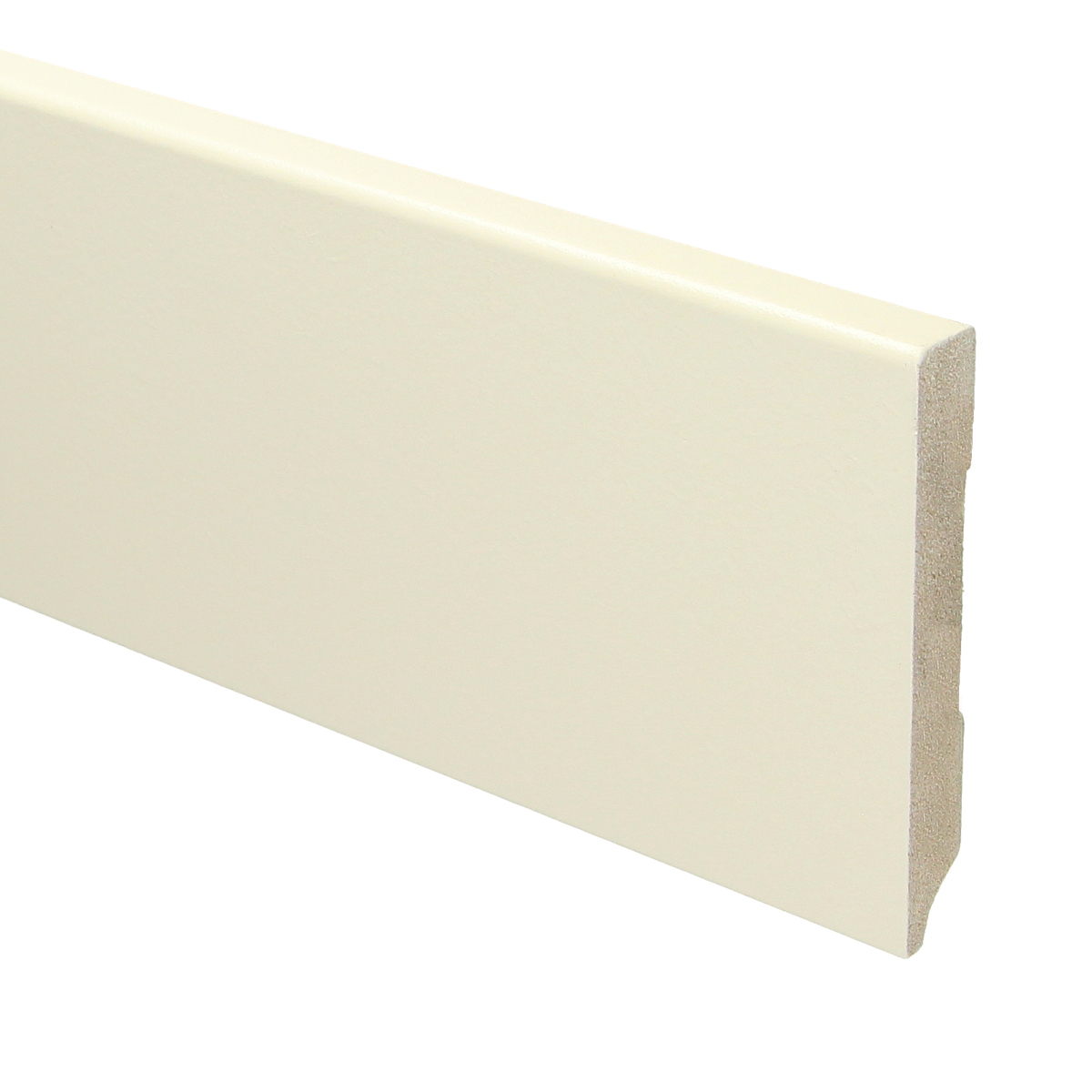 MDF Moderne Plint 90x12 RAL 9001 Cremewit 15925
