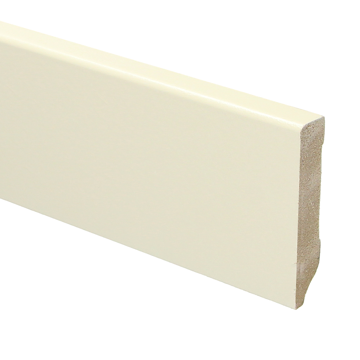 MDF Moderne Plint 70x12 RAL 9001 Cremewit 15924