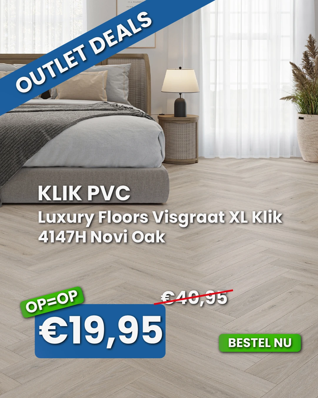 Luxury Floors Visgraat XL Klik 4147H Novi Oak