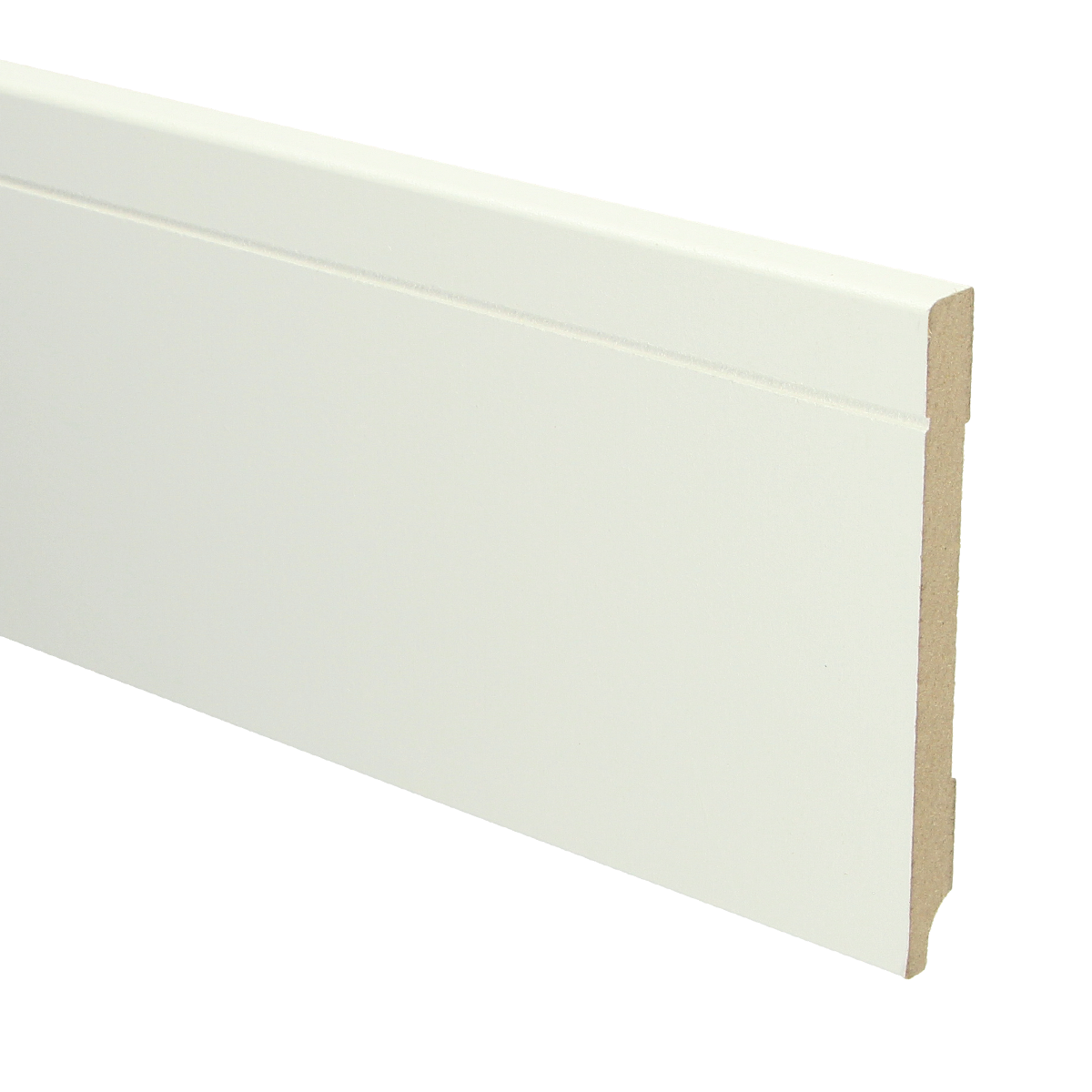MDF Tijdloze Plint 120x12 RAL 9010 Zuiver Wit 16092