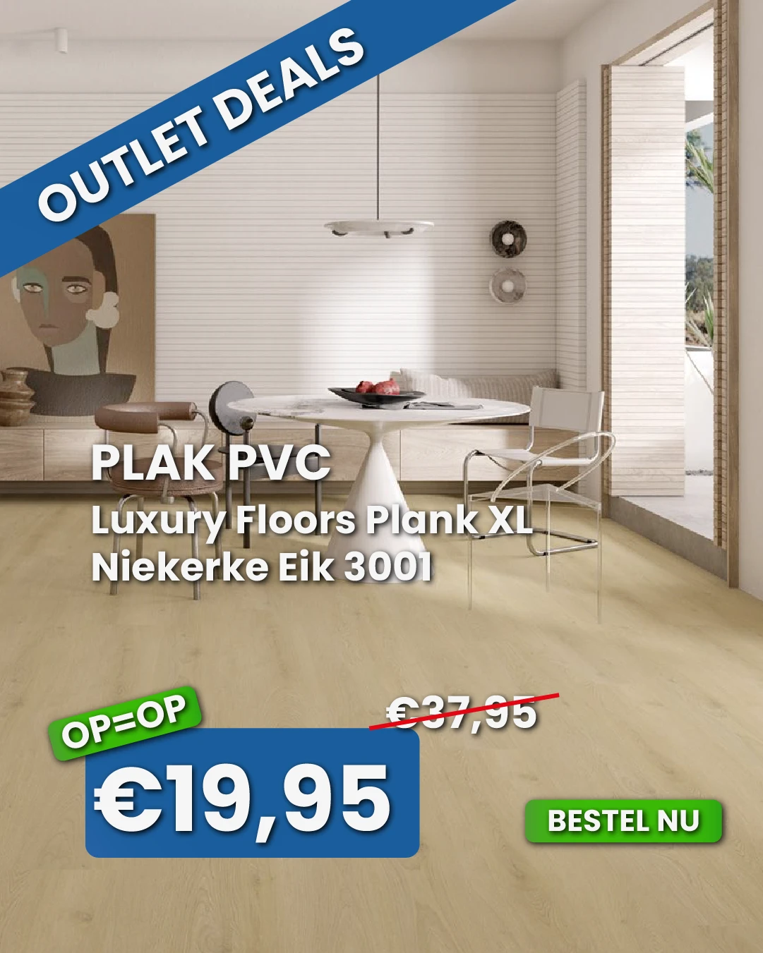 Luxury Floors Plank XL Niekerke Eik 3001