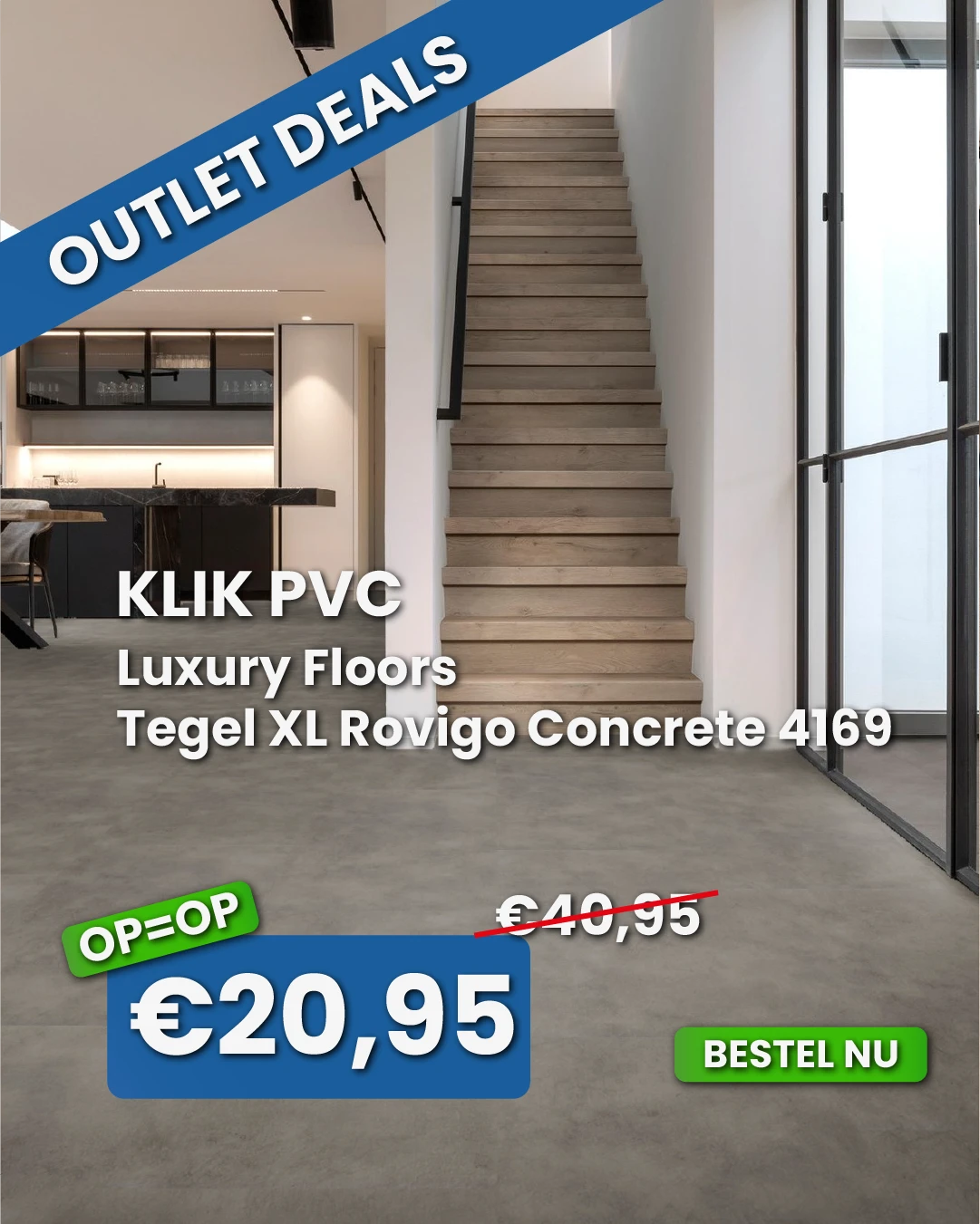 Luxury Floors Tegel XL Klik Rovigo Concrete 4169