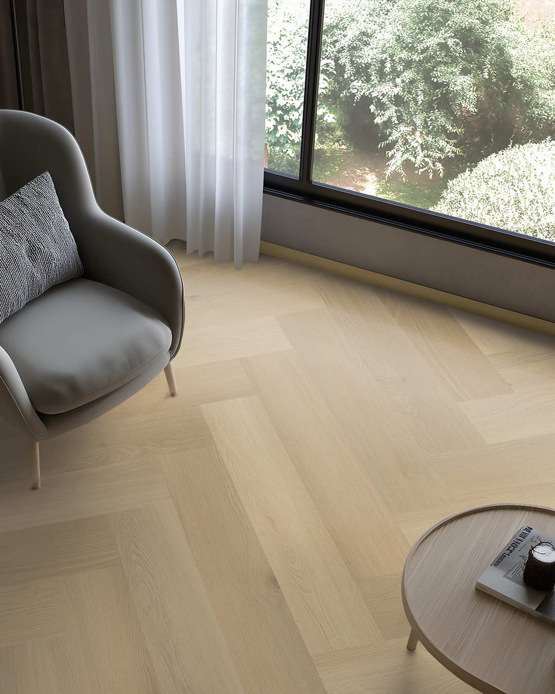 houten vloer, visgraat, houtlook, neutraal, interieur