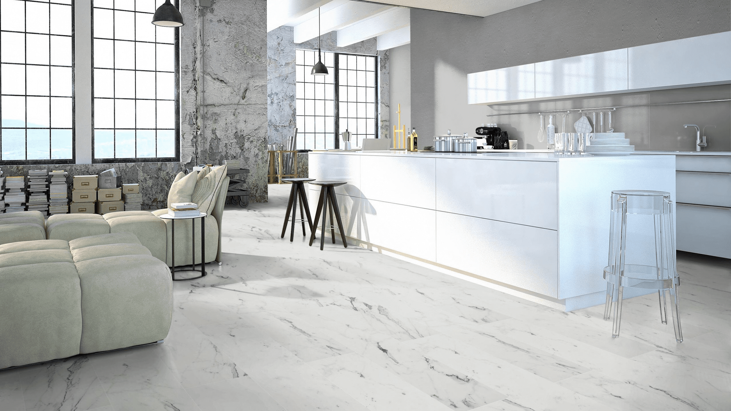 Classen Visio Grande White Marble 57203