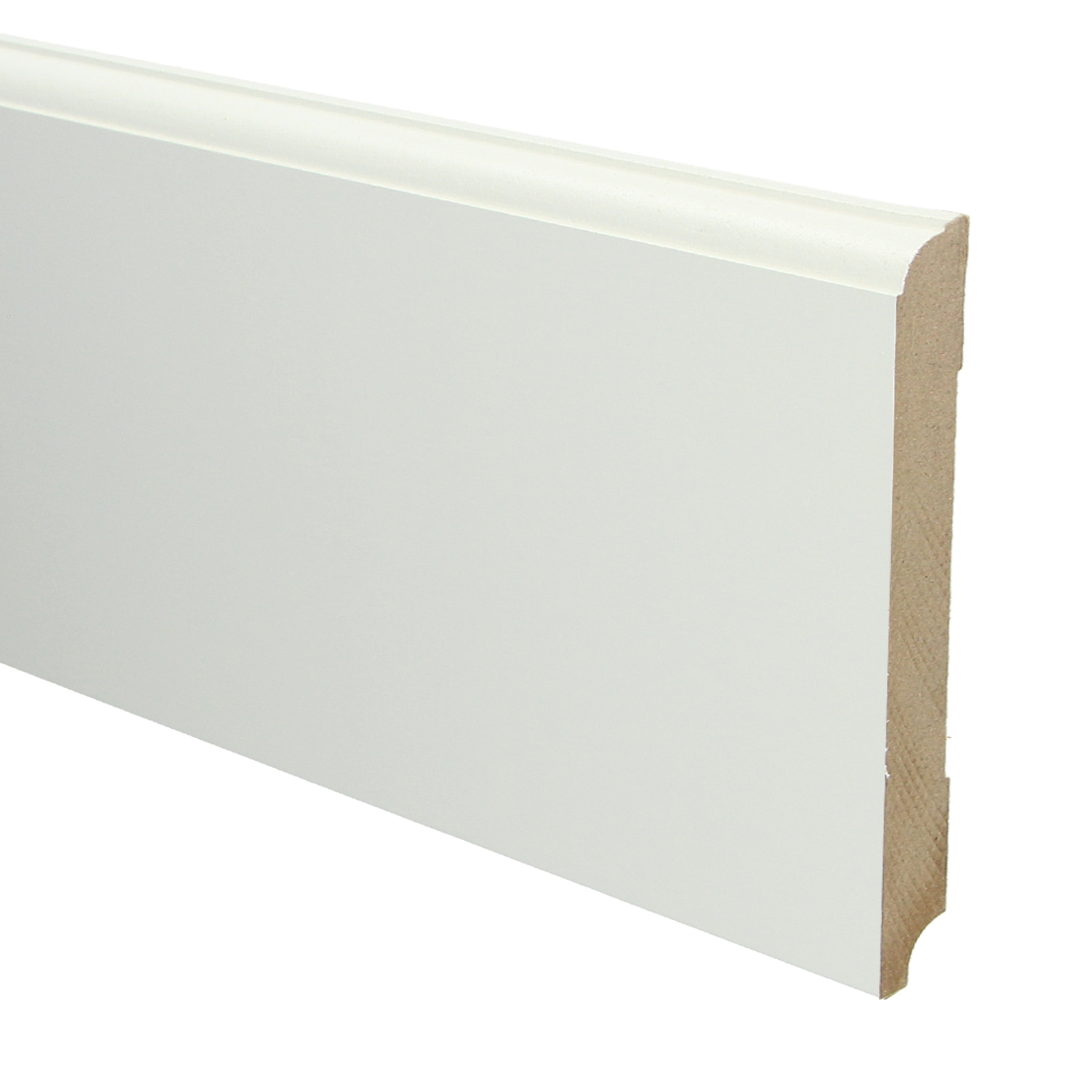 MDF Eigentijdse Plint 150x18 RAL 9010 Zuiver Wit 16051