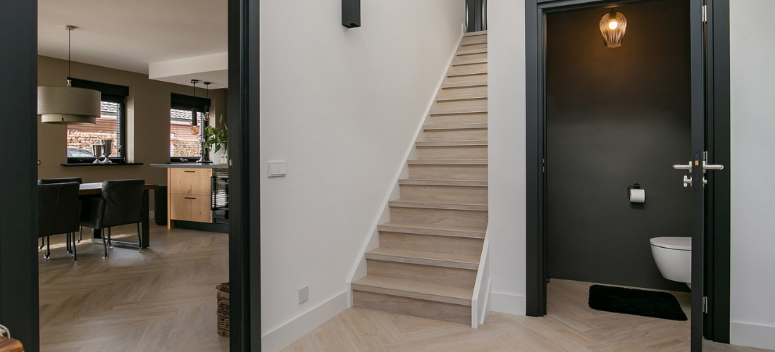 trapklap, trap/ijzer, treden, trap, hal, keuken, staircase, interieur, halsing, toilet, ruimte