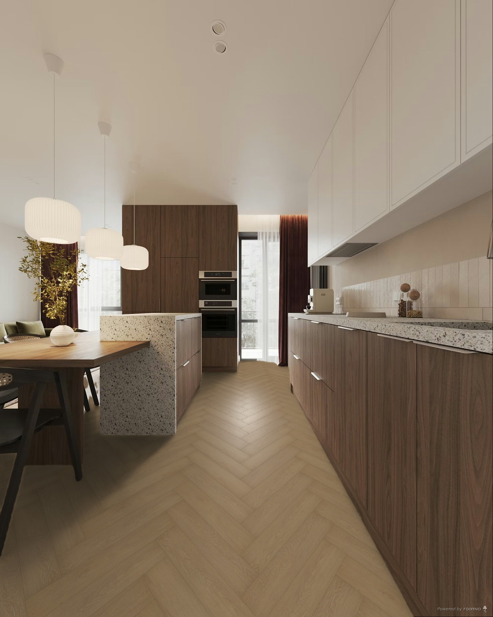 Interieurontwerp, Verdieping, Vloeren, Keuken, Hout