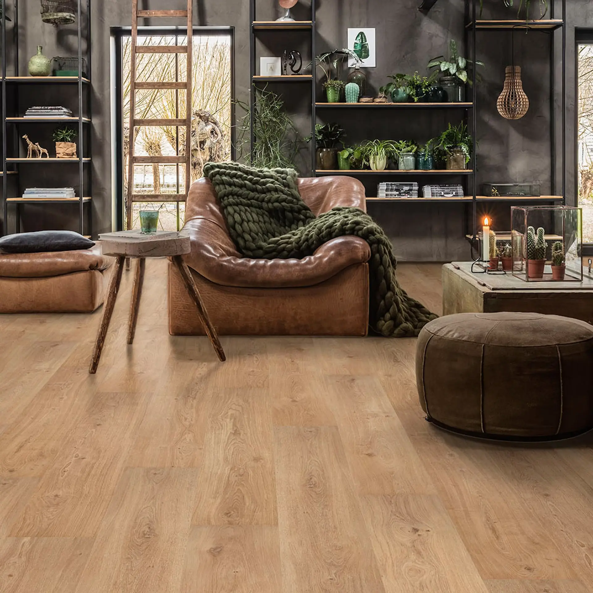 Floorify Lange Plank Cognac FG019 Plak PVC