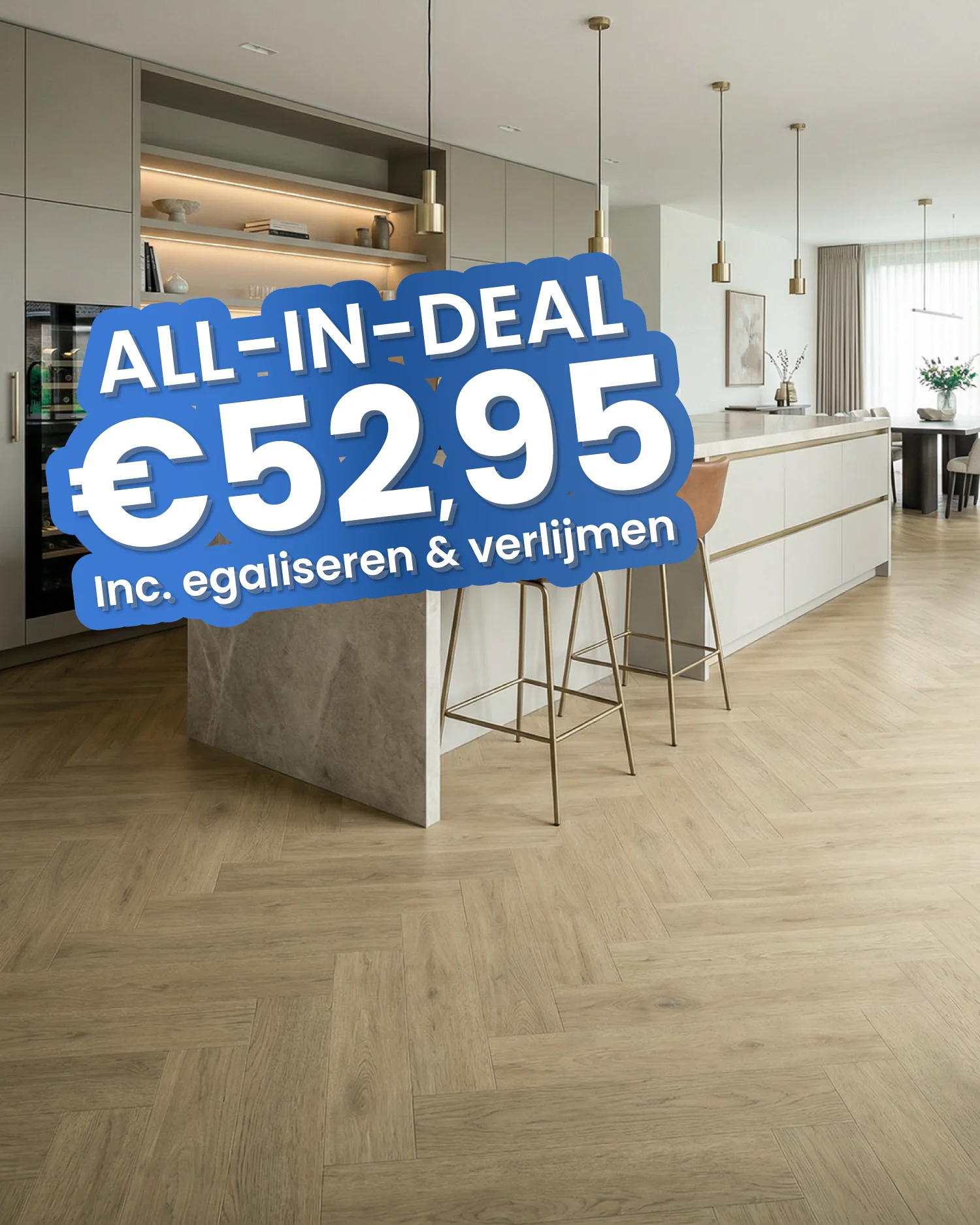 Luxury Floors Visgraat XL Bundaberg Oak 4165HE Plak PVC