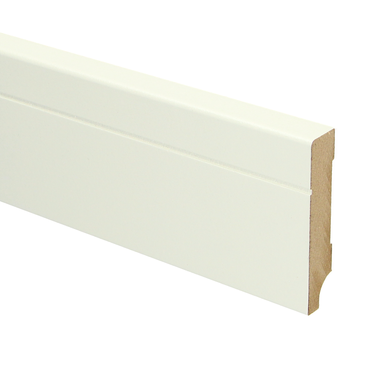 MDF Tijdloze Plint 70x12 RAL 9010 Zuiver Wit 16090