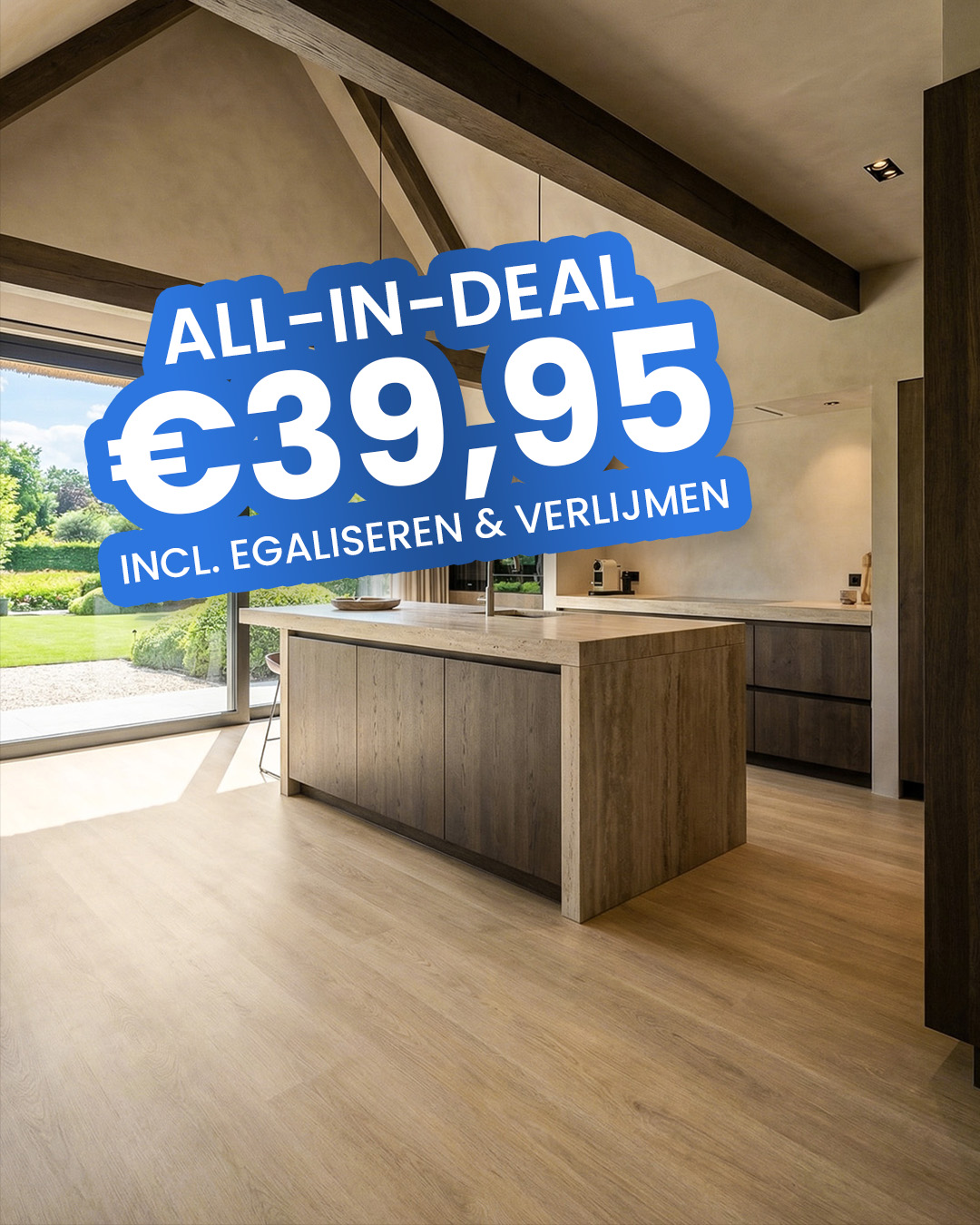 keuken, eikenhout, nistkast, eettafel, interieur