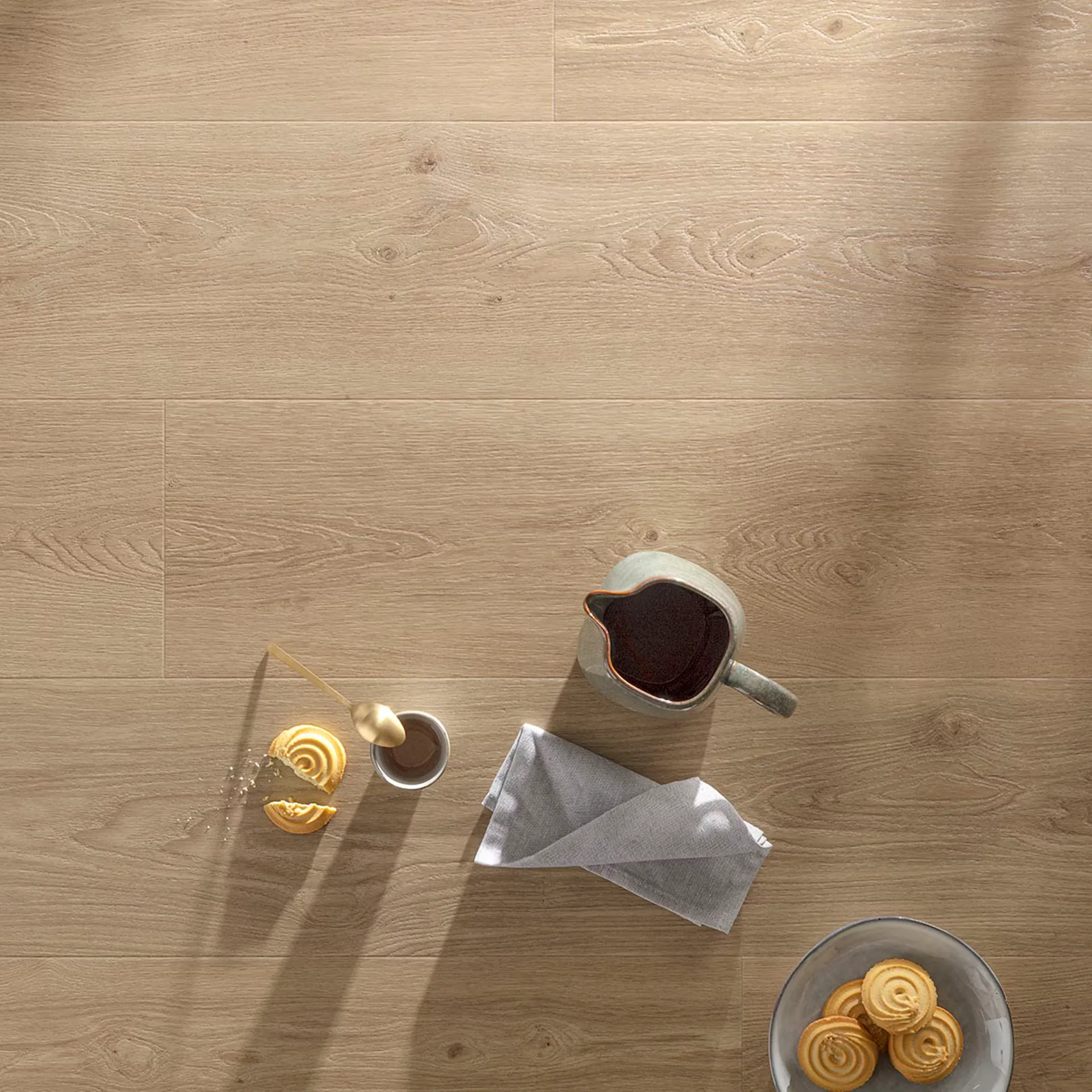 Floorify Lange Plank Champagne F017T Klik PVC