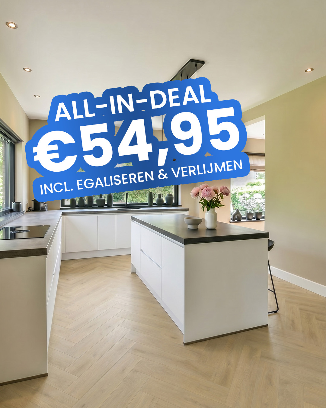 keuken, eiland, modern, houtlook, kookruimte