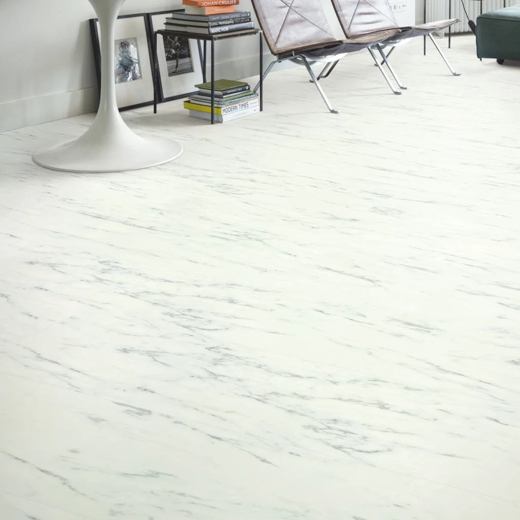 Quick-Step Ambient Click Plus AMCP40136 Carrara Marmer Wit 