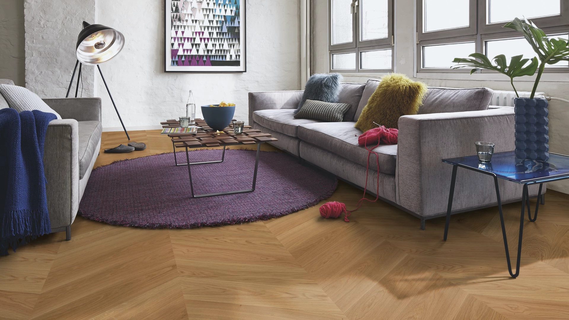 Boen Chevron Eik Animoso Live Natural Geborsteld