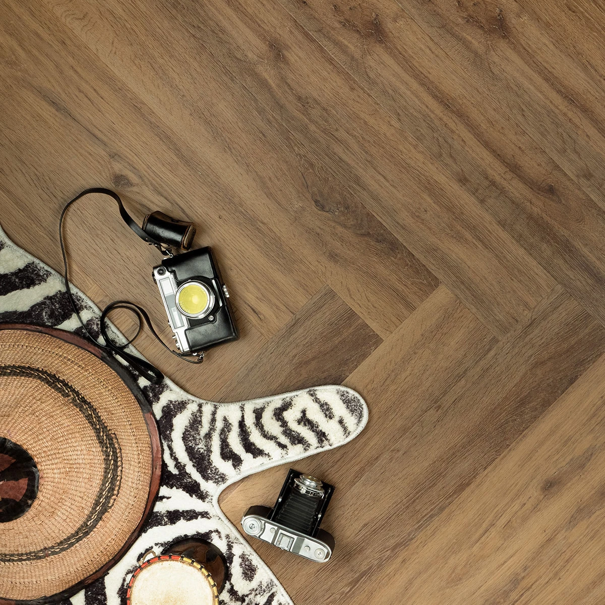 Douwes Dekker Ambitieus Trendy Visgraat Click PVC 04856 Caramel 