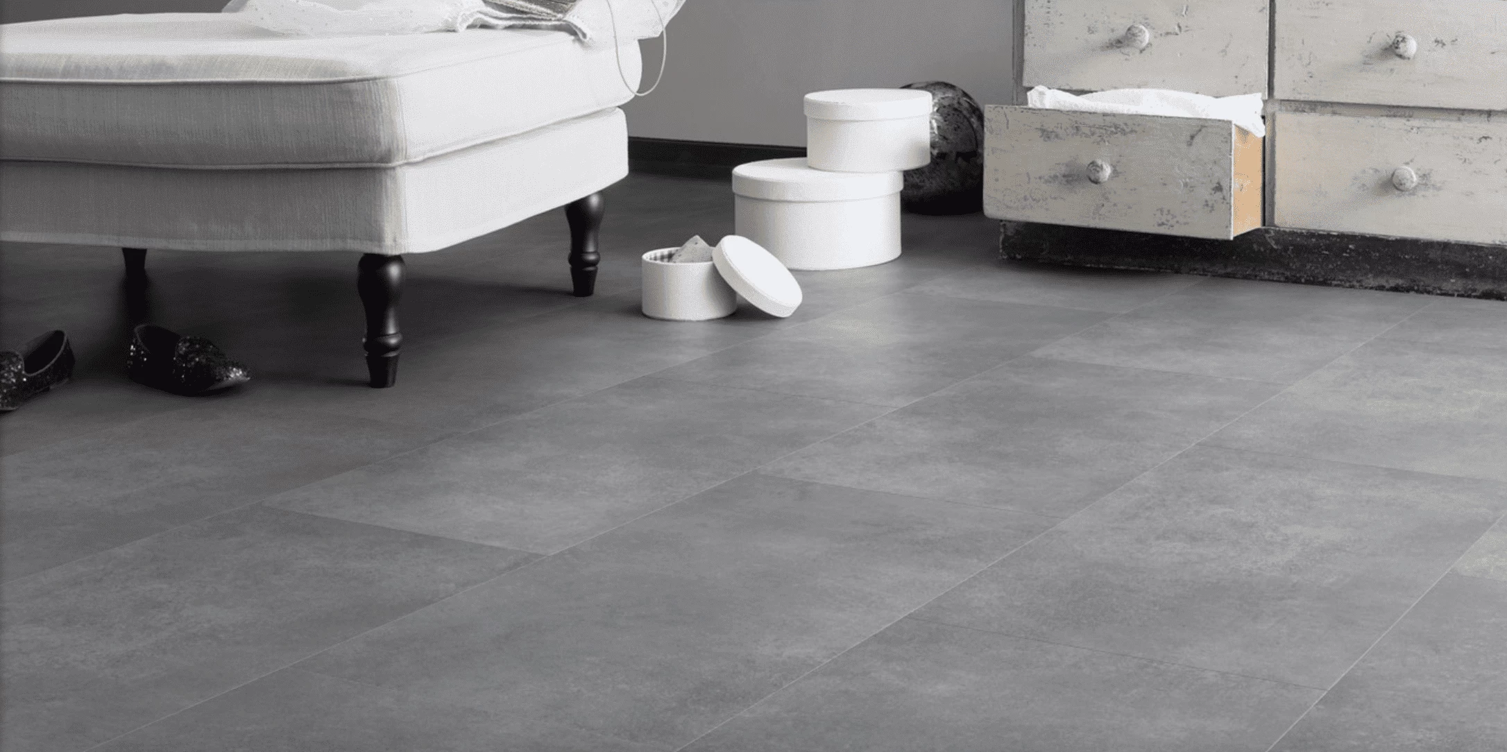 Gerflor Creation 55 Clic 0869 Bloom Uni Grey 