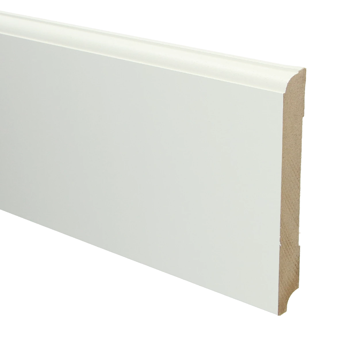 MDF Eigentijdse Plint 150x18 RAL 9010 Zuiver Wit 16051