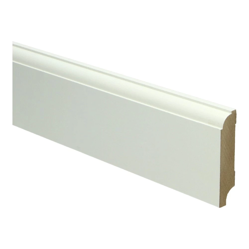 Inleg gloeilamp Grillig MDF Eigentijdse Plint 70x15 RAL 9010 Zuiver Wit 16015 | 6059