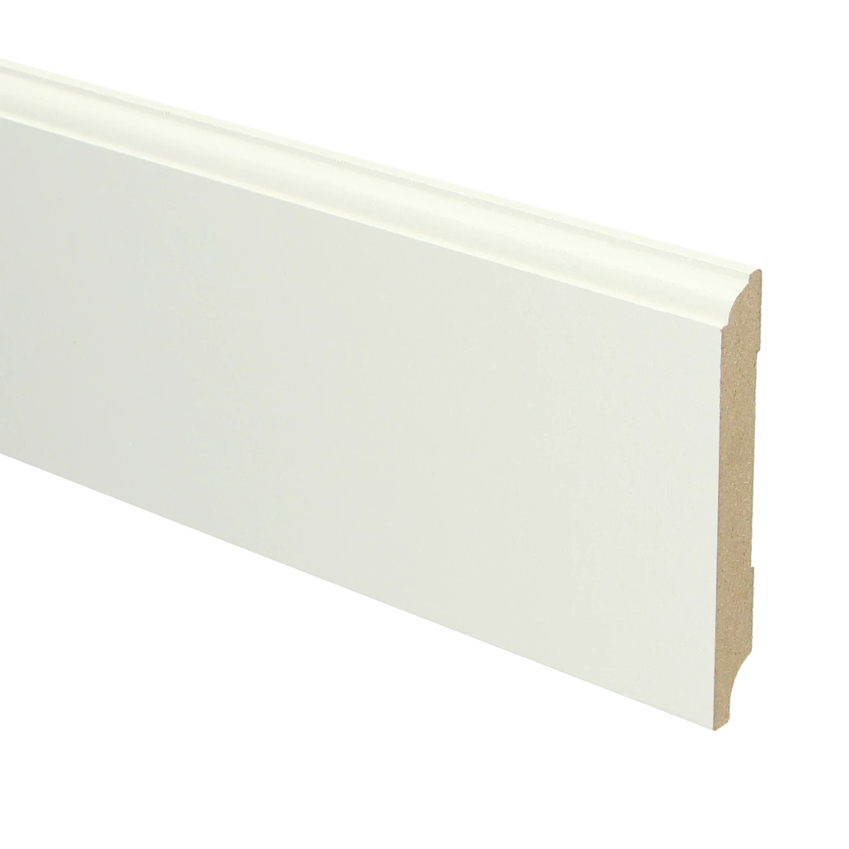 MDF Eigentijdse Plint 90x12 RAL 9010 Zuiver Wit 16047