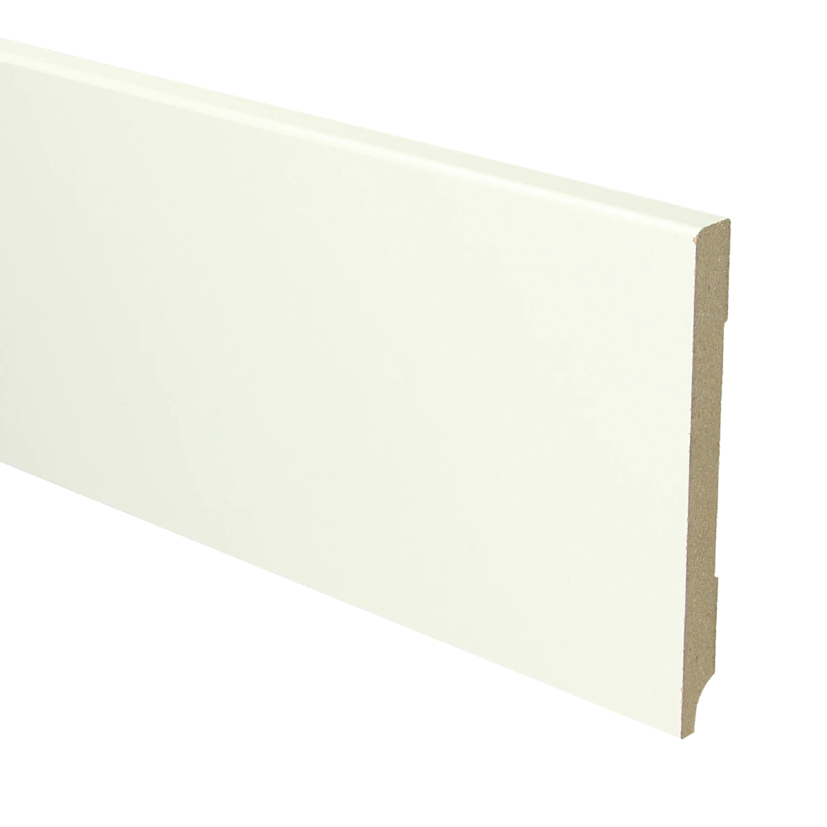 MDF Moderne Plint 120x12 RAL 9010 Zuiver Wit 16029