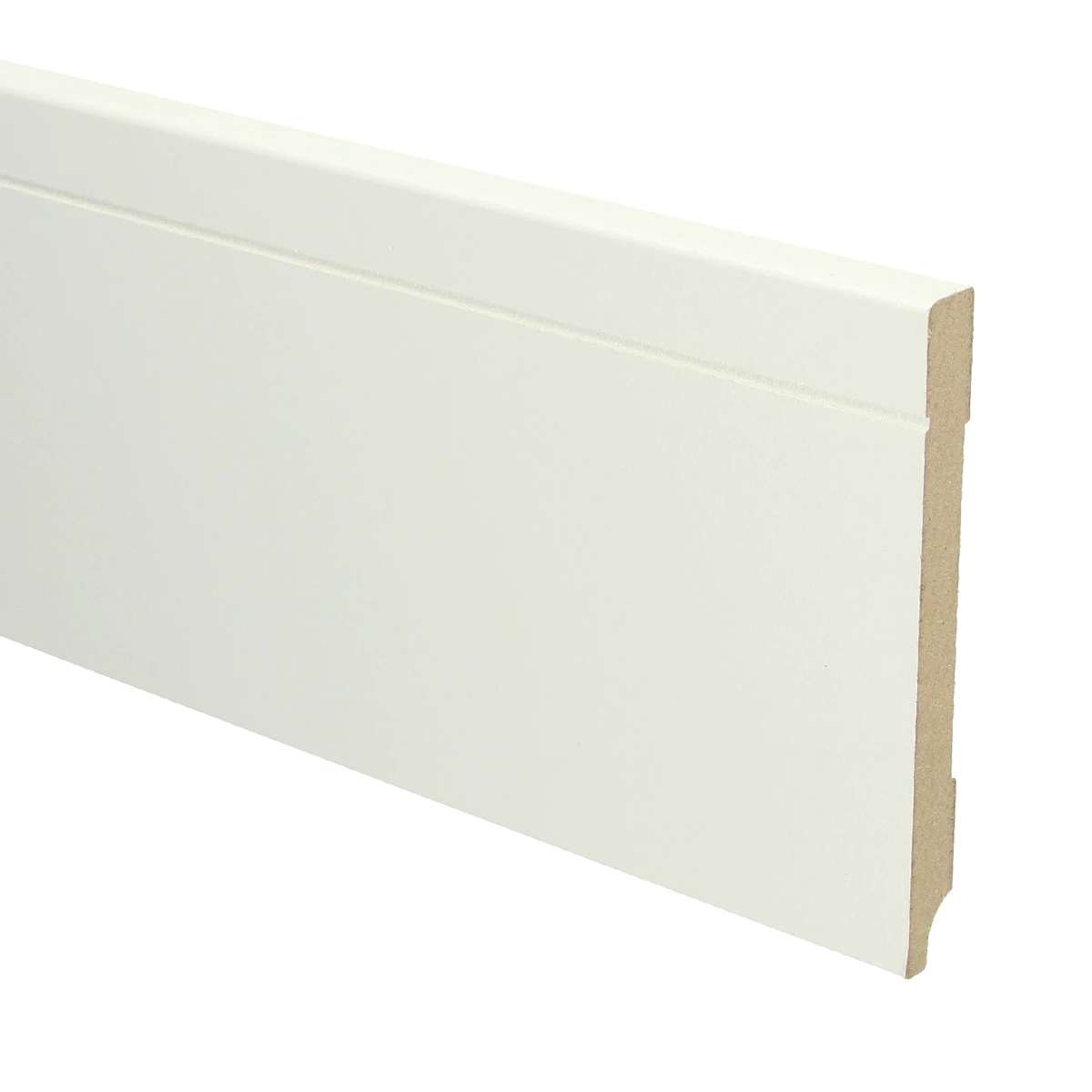 MDF Tijdloze Plint 120x12 RAL 9010 Zuiver Wit 16092