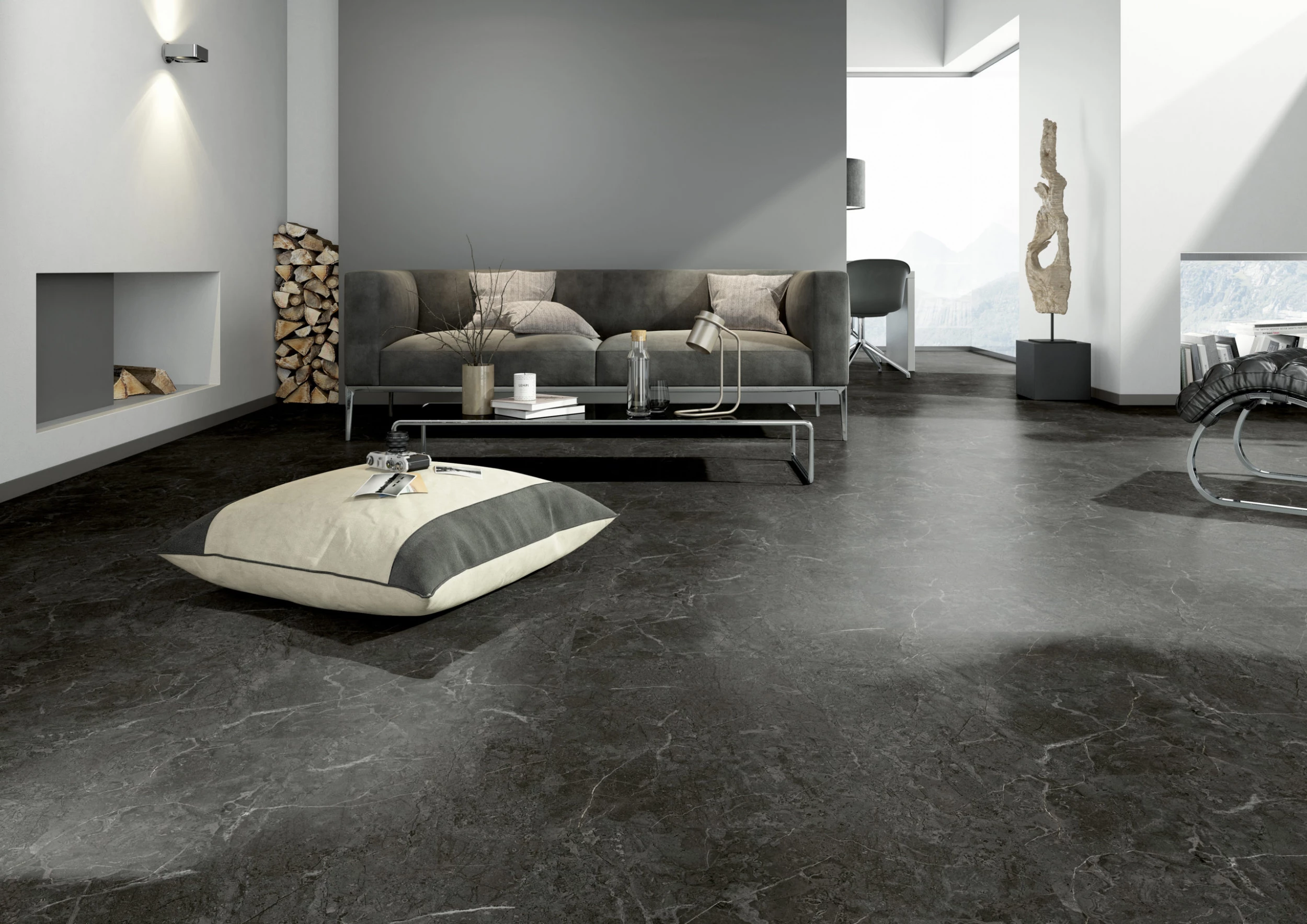 Aspecta Elemental Dryback Vierkante Tegels D739111X Classic Marble Black